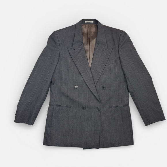 Vintage YSL Men’s Plaid Suit Blazer Jacket